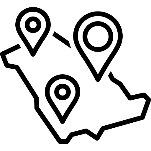 A geographic map featuring location pins, illustrating the best local SEO and digital marketing targeting strategies in Siliguri.