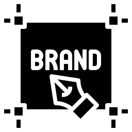 Brand design icon representing professional identity and graphic design services.